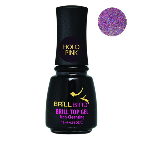 BRILL TOP HOLO PINK GEL 5ml