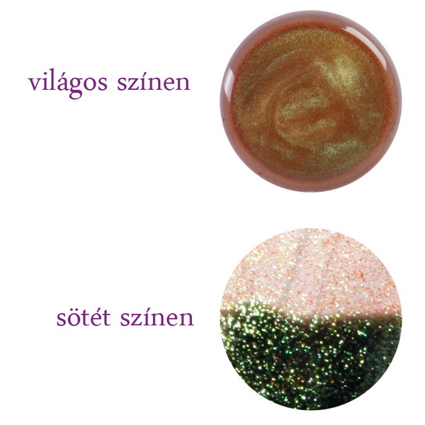 EFFECT GEL - gyémántfény - "E01 - zöldes" 5ml