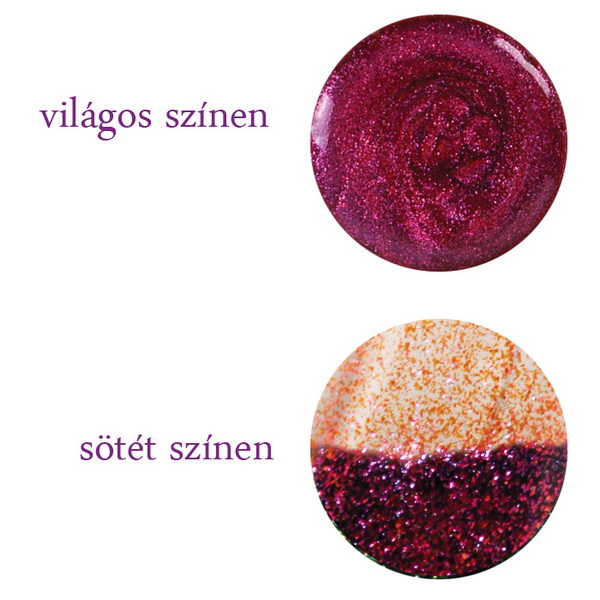 EFFECT GEL - gyémántfény - "E02 - pinkes" 5ml