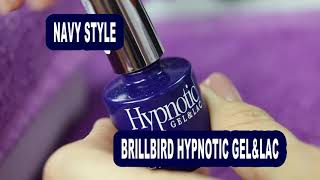 How to create navy blue nails with Hypnotic gel&lac step by step manicure